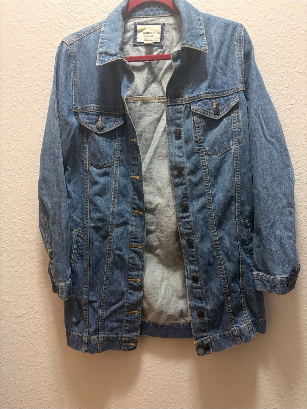 Forever 21 long Jean jacket